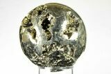 Polished Pyrite Sphere - Peru #195546-1